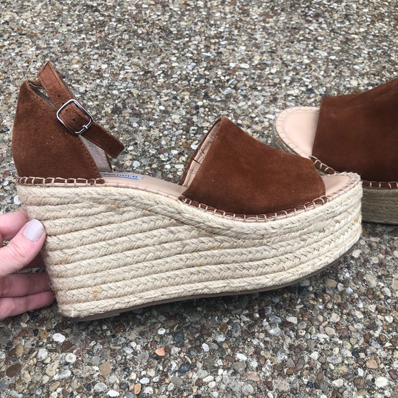Steve Madden Chestnut/cognac suede wedges - Picture 4 of 4